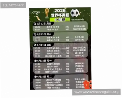 世界杯小组赛赛程表最新查询指南